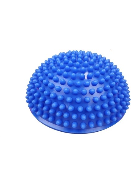 Mavi 16 cm Yoga Topu Pvc Şişme Masaj Noktası Yarım Fit Top Denge Eğitmen Sabitleyici Spor Pilates Fitness Dengeleme Masaj Topu (Yurt Dışından)