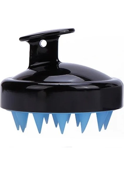 Siyah 1 Saç Fırçası Kadın Saç Derisi Masaj Şampuan Fırçası Saç Yıkama Masajı Yumuşak Silikon Temiz Saç Derisi Ev Banyo Tarağı Saç Bakım Araçları (Yurt Dışından)