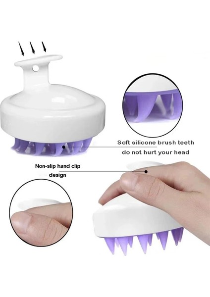 Siyah 1 Saç Fırçası Kadın Saç Derisi Masaj Şampuan Fırçası Saç Yıkama Masajı Yumuşak Silikon Temiz Saç Derisi Ev Banyo Tarağı Saç Bakım Araçları (Yurt Dışından) fırsatları