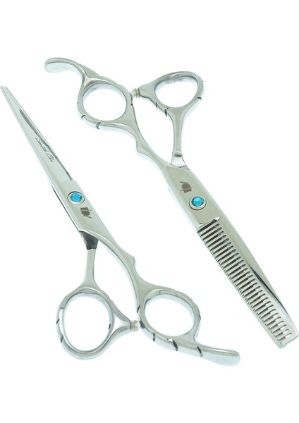 A0035C-02-70 Smith Chu 6.0 Inç Insan Saç Makas Seti Japonya 440C Kuaförlük Kesme Makas Inceltme Makası Saç Bakımı ve Şekillendirme Aracı A0036C (Yurt Dışından)