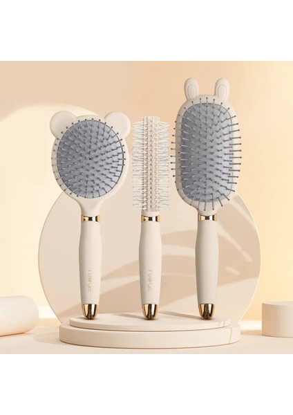 Kıvırcık Tarak Sevimli Hava Yastığı Masaj Tarak Temizleme Aracı ile Egzoz Hava Yastığı Tarak Anti Statik Kadınlar Uzun Kabarık Saç Kıvırma Saç Fırçası (Yurt Dışından) fiyatları