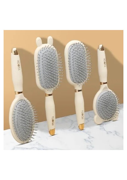 Kıvırcık Tarak Sevimli Hava Yastığı Masaj Tarak Temizleme Aracı ile Egzoz Hava Yastığı Tarak Anti Statik Kadınlar Uzun Kabarık Saç Kıvırma Saç Fırçası (Yurt Dışından) modelleri