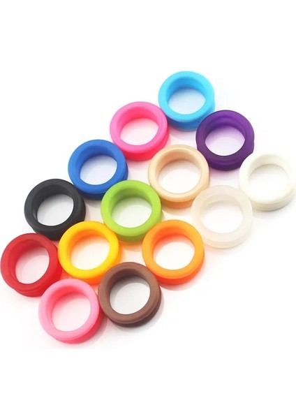 Bej 10 Adet Profesyonel Mat Silika Jel Saç Makas Halkası Kesme Berber Döngü Makas Daire Makası Halka Kuaför Makas Halkaları (Yurt Dışından) modelleri