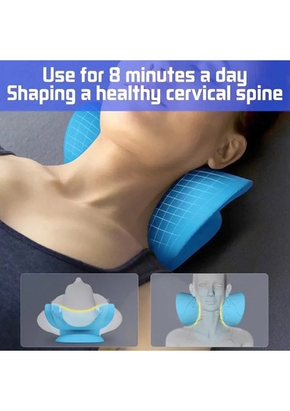 Siyah Boyun Omuz Sedye Servikal Omurga Streç Yerçekimi Kas Gevşeme Çekiş Masaj Yastığı Ağrıyı Rahatlatmak Omurga Düzeltme (Yurt Dışından) modelleri