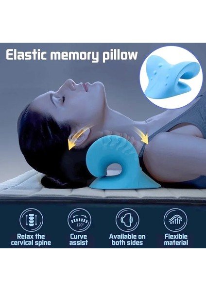 Siyah Boyun Omuz Sedye Servikal Omurga Streç Yerçekimi Kas Gevşeme Çekiş Masaj Yastığı Ağrıyı Rahatlatmak Omurga Düzeltme (Yurt Dışından) indirimleri