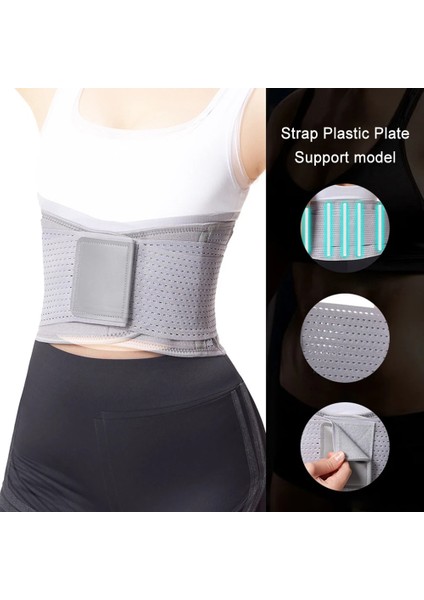 Gri M Unisex Sırt Desteği Kemeri, Çift Ayarlanabilir Askılı Spor Spor Bel Desteği Işığı, Sırt Ağrısını Gidermek Için 5 Destek Çubuklu (Yurt Dışından) fiyatları