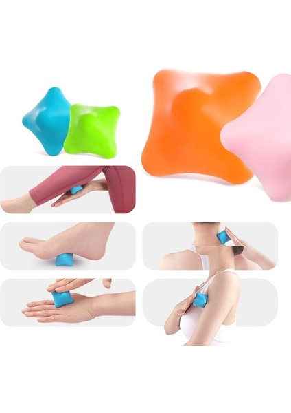Mavi Altıgen Fitness Masaj Topu Miyofasyal Basınç Tahliye Masaj Topu Tek Elle Dönen Fasyal Rahatlama (Yurt Dışından) modelleri