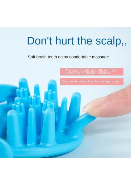 Yeşil Silikon Şampuan Saç Derisi Saç Masajı Kafa Vücut Saç Derisi Masaj Fırçası Tarak Saç Yıkama Tarağı Duş Fırçası Banyo Spa Masaj Fırçası (Yurt Dışından)