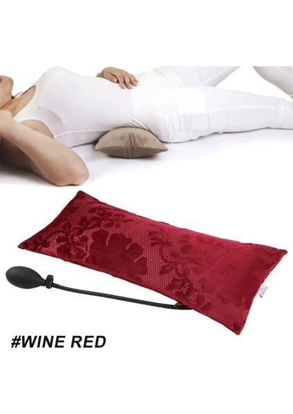 Wine Rde Şişme Bel Desteği Yastık, Ev, Ofis, Araba Için El Basıncı Şişirme ile Taşınabilir Bel Desteği Arkalık Minderleri (Yurt Dışından)