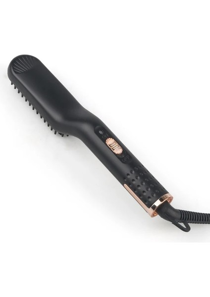 Siyah Ab Tak Yüksek Kaliteli 3'ü 1 Arada Elektrikli Seramik Sakal ve Saç Düzleştirici Fırçası Sakal Düzleştirme Tarağı Erkekler ve Kadınlar (Yurt Dışından)