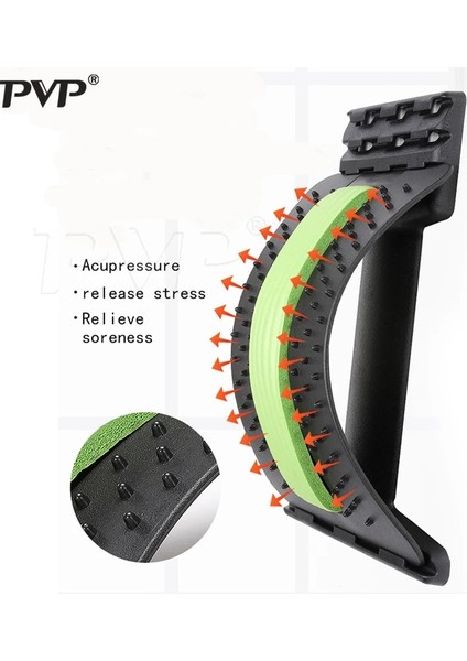 Siyah Pembe Sırt Masajı Sedye Ekipmanları Massageador Sihirli Destek Streç Fitness Gevşeme Omurga Ağrısı Bel Rölyef Sırt Sedye (Yurt Dışından) indirimleri