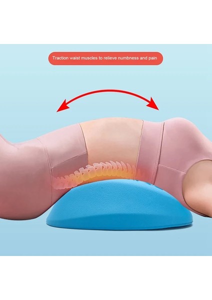 Mavi Bel Desteği Yastık Çekiş Düz Omurga Relax Sırt Masajı Bel Masajı Sırt Sedye Cihazı Bel Masajı (Yurt Dışından) fırsatları