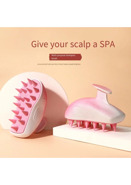 Siyah Yumuşak Iğne Silikon Şampuan Masaj Tarak Saç Kremi Fırça Şeftali Pembe Şampuan Saç Derisi Saç Fırçası Temizleme Masajeador Cepillo Para Cabello (Yurt Dışından)