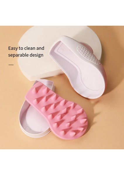 Siyah Yumuşak Iğne Silikon Şampuan Masaj Tarak Saç Kremi Fırça Şeftali Pembe Şampuan Saç Derisi Saç Fırçası Temizleme Masajeador Cepillo Para Cabello (Yurt Dışından)