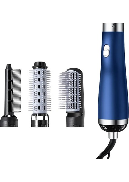 Mavi Ab Tak 3 In 1 Sıcak Hava Fırçası Negatif Iyon Saç Fön Makinesi Fırçası Airwrap Saç Bigudi Düzleştirici Tarak Profesyonel Fırça Saç Kurutma Makineleri (Yurt Dışından)