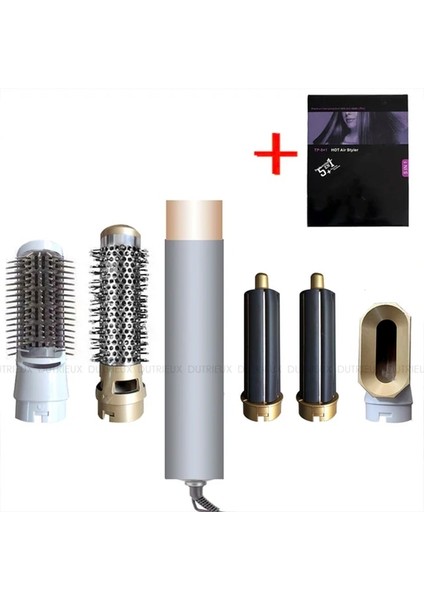 Platin Abd Plug Dyson Airwrap 5 In 1 Saç Kurutma Makinesi Sıcak Tarak Seti Profesyonel Bukle Makinesi Saç Düzleştirici Şekillendirici Aracı Saç Kurutma Makinesi Ev (Yurt Dışından)