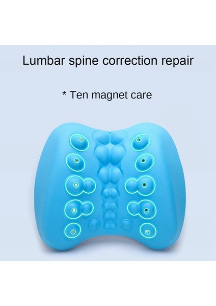 Mavi Bel Desteği Yastık Çekiş Düz Omurga Relax Sırt Masajı Bel Masajı Sırt Sedye Cihazı Bel Masajı (Yurt Dışından) indirimleri