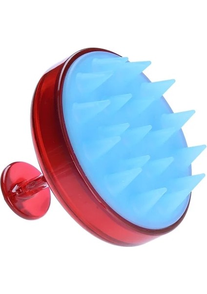 Kırmızı 1 Adet Masaj Fırçası Saç Yıkama Fırçası Silikon Kafa Vücut Masajı Tarak Silikon Akupunktur Noktası Masaj Rahatlatıcı Fırça Araçları (Yurt Dışından)