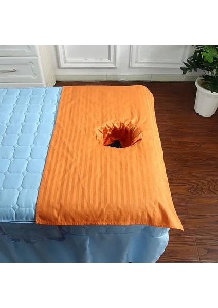 Orange 70CMX100CM Yüz Delikli Pamuklu Masaj Havlusu, Tuina El Bezi, Massge Masa Örtüsü, Sırt Yürüyüşü 5 Adet (Yurt Dışından)