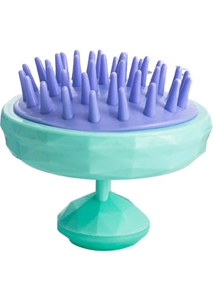 Pembe Silikon Şampuan Saç Derisi Masaj Masaj Tarak Banyo Duş Fırçası Gevşeme Scrubber Exfoliator Kadın Erkek Çocuklar Için (Yurt Dışından)