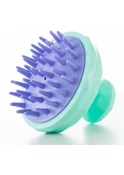 Pembe Silikon Şampuan Saç Derisi Masaj Masaj Tarak Banyo Duş Fırçası Gevşeme Scrubber Exfoliator Kadın Erkek Çocuklar Için (Yurt Dışından)