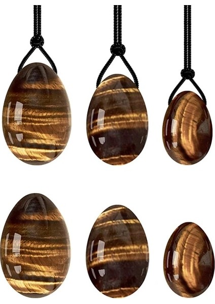 Kutu ile Delinmiş 3 Adet Doğal Kaplan Gözü Taş Yoni Yumurta Seti Vajinal Sıkma Yoni Yeşim Yumurta Kegel Egzersiz Vajinal Masaj Topları (Yurt Dışından) fırsatları