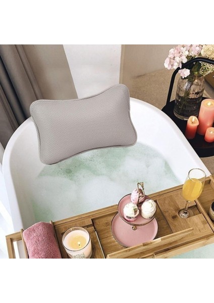 Mavi Kanca Tasarımlı Küvet Yastığı Gevşeme Spa Benzeri Bir Deneyim Için Kaymaz Vantuzlu Ergonomik Küvet Yastıkları (Yurt Dışından) fiyatları