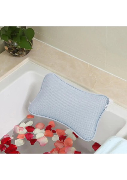 Mavi Kanca Tasarımlı Küvet Yastığı Gevşeme Spa Benzeri Bir Deneyim Için Kaymaz Vantuzlu Ergonomik Küvet Yastıkları (Yurt Dışından) indirimleri