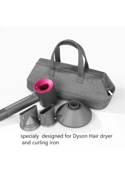 Pu Yeşil Taşınabilir Seyahat Çantası Saklama Çantası Dyson Saç Kurutma Paketi Küçük Parçalar Taşıma Çantası Asılı Çanta Düzenleyici Aksesuarları Kapasiteli (Yurt Dışından) modelleri