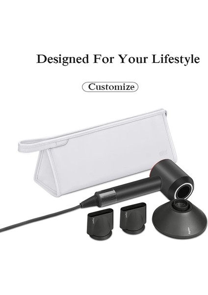 Pu Yeşil Taşınabilir Seyahat Çantası Saklama Çantası Dyson Saç Kurutma Paketi Küçük Parçalar Taşıma Çantası Asılı Çanta Düzenleyici Aksesuarları Kapasiteli (Yurt Dışından) fırsatları