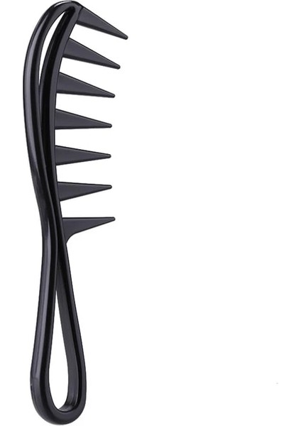 Siyah Geniş Diş Tarak Kıvırcık Saç Detangle Taşınabilir Fırça Anti-Statik Tarak Saç Fırçası (Yurt Dışından)