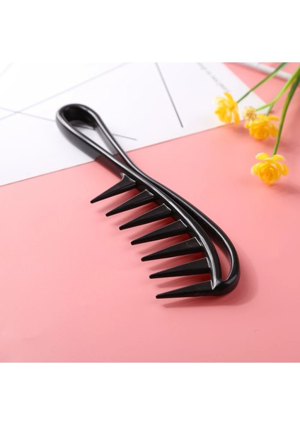 Siyah Geniş Diş Tarak Kıvırcık Saç Detangle Taşınabilir Fırça Anti-Statik Tarak Saç Fırçası (Yurt Dışından) fiyatları