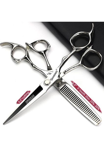 6 Inç 2 Adet 6 ''profesyonel Berber Makası Japonya 440C Paslanmaz Çelik Yüksek Kaliteli Kuaförlük Makası Kuaför Saç Kesimi Ev Seti (Yurt Dışından)