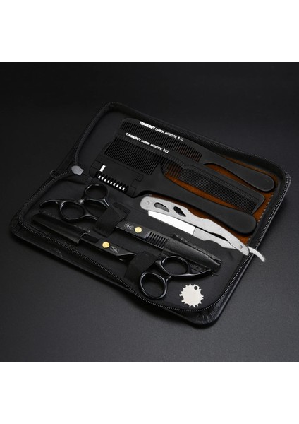 Kesme ve Inceltme Saç Makas 6 Inç Profesyonel Kuaförlük Makas Seti, Berber Inceltme Makas Seti Berber Razor Saç Kesimi Japonya 440C Çelik (Yurt Dışından)