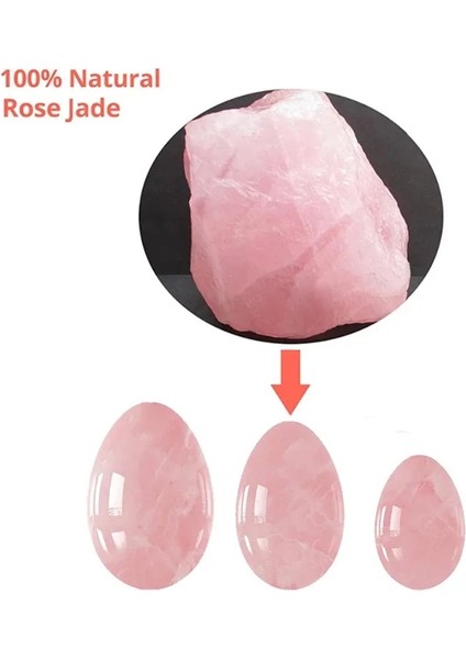 Delinmiş Yumurta-Küçük Doğal Gül Kuvars Yoni Yumurta Seti Yeşim Yumurta Vajinal Kas Sıkılaştırıcı Kegel Egzersiz Kristal Yoni Değnek Kadınsı Hijyen Masaj Taşı (Yurt Dışından) modelleri