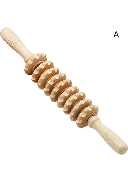 C Vücut Fasya Masajı Kaymaz Sap Ahşap Yivli Dişli Kolları Bacaklar Uyluk Kalçalar Sırt Gevşemesi Için Pürüzsüz Rulo Masajı (Yurt Dışından) fiyatları