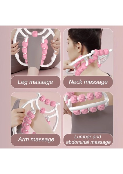 Mavi - 9 Tur Dairesel Bacak KELEPÇELERI-360 Derece 20 Tekerlekler Kas Silindiri Masaj Kas Silindiri Boyun Kol Bacak Kas Rahatlama Masajı Spor Yoga (Yurt Dışından)