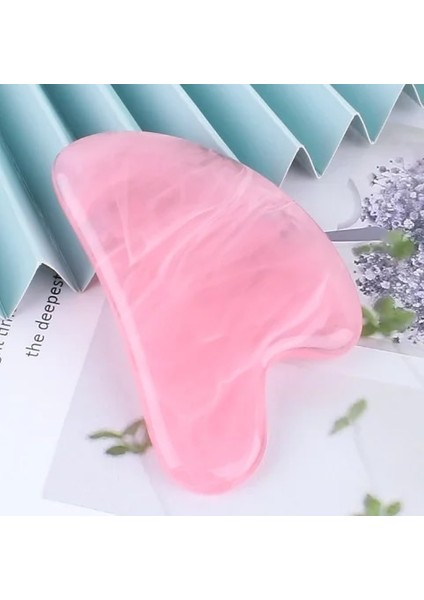Pembe Reçine Gua Sha Rulo Masaj Yüz Vücut Yüz Guasha Masaj Aletleri Güzellik Sağlık Cilt Bakımı Araçları Değil Yeşim Taş 2/3 Adet (Yurt Dışından)