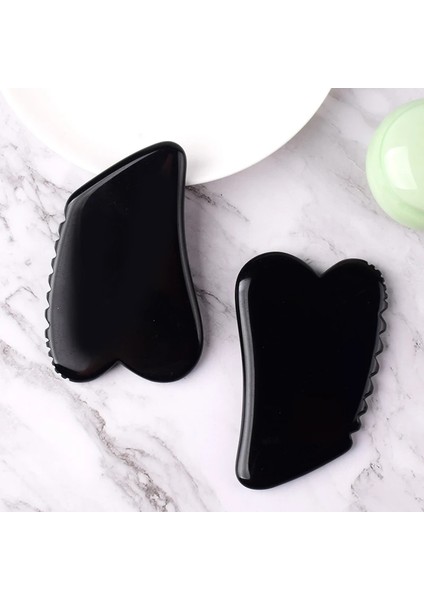1 Adet Siyah Obsidyen Tarak Testere Dişi Gua Sha Aracı Masaj Baş Boyun Sağlık Vücut Yüz Doğal Taş Kristal Kazıma Tahtası Masajı (Yurt Dışından) fiyatları