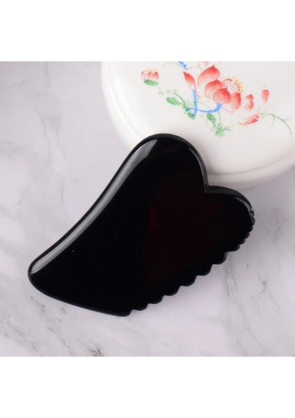 1 Adet Siyah Obsidyen Tarak Testere Dişi Gua Sha Aracı Masaj Baş Boyun Sağlık Vücut Yüz Doğal Taş Kristal Kazıma Tahtası Masajı (Yurt Dışından) fırsatları