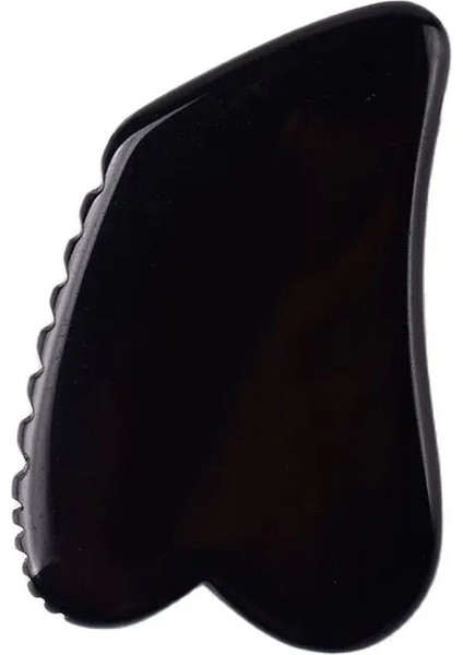 1 Adet Siyah Obsidyen Tarak Testere Dişi Gua Sha Aracı Masaj Baş Boyun Sağlık Vücut Yüz Doğal Taş Kristal Kazıma Tahtası Masajı (Yurt Dışından) indirimleri