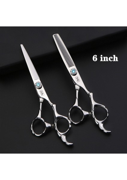 Kesme ve Inceltme Saç Makas 6 Inç Profesyonel Kuaförlük Makas Seti, Berber Inceltme Makas Seti Berber Razor Saç Kesimi Japonya 440C Çelik (Yurt Dışından)