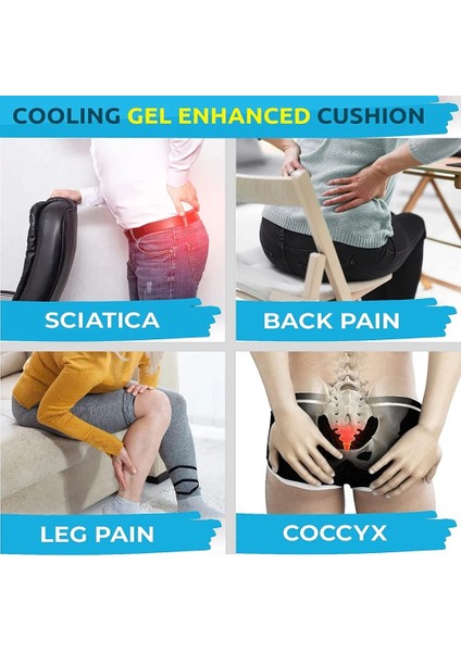 2-Gri Jel Ortopedik Hafızalı Köpük U Kuyruk Sokumu Seyahat Koltuk Minderi Masaj Araba Ofis Koltuğu Korumak Sağlıklı Oturma Nefes Alabilen Yastıklar Pedleri (Yurt Dışından) fırsatları