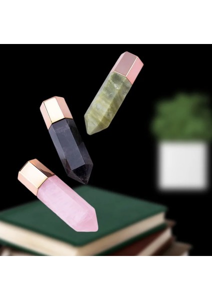 Mavi Türbesi Yeşim Rulo Uçucu Yağ Şişesi Çıkışı Doğal Kristal Altıgen Enerji Ayağı Yüz Akupunktur Noktası Masajı Eşit Şekilde Uygulayın Nefis (Yurt Dışından) fırsatları