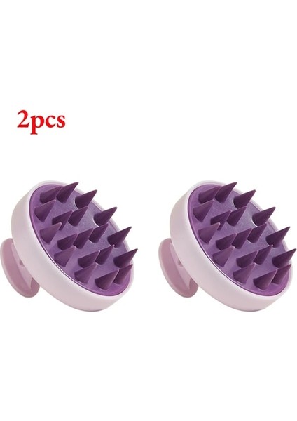 2 Adet Mor Saç Masaj Tarak Silikon Şampuan Saç Derisi Kafa Vücut Saç Derisi Masaj Fırçası Saç Yıkama Tarağı Duş Fırçası Banyo Spa Masaj Fırçası (Yurt Dışından)