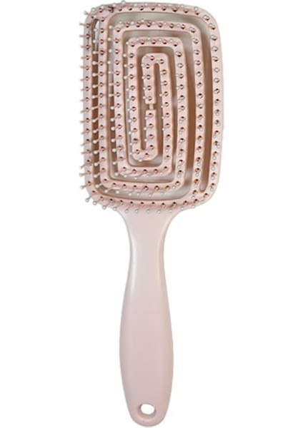 Pembe Profesyonel Anti-Statik Saç Fırçası Kavisli Kadın Saç Derisi Masaj Tarak Salon Kuaförlük Şekillendirici Araçları (Yurt Dışından)