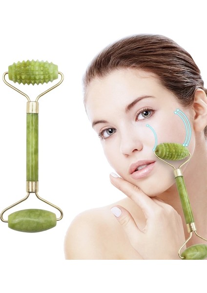 Rulo B Sessiz Doğal Yeşim Yüz Masajı Gua Sha Taş Yüz Guasha Masaje Yüz Tahtası Akupunktur Noktası Göz Bakımı Spa Masaj Aracı Masaj Vizesi (Yurt Dışından)