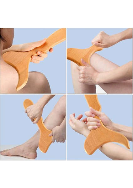 1 Adet-3 Ahşap Gua Sha Lenfatik Drenaj Masaj Tahtası, Ahşap Terapi Masaj Aletleri, Maderoterapia Kiti, Ahşap Anti-Selülit Masaj Rulosu (Yurt Dışından)