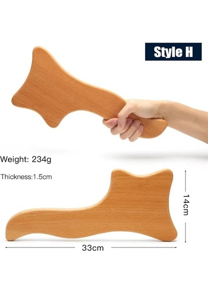 H Tipi Ahşap Terapi Masajı Anti-Selülit Gua Sha Aracı Derin Doku Relax Masaj Vücut Yüz Kaldırma Maderoterapia Rulo Spor Salonu Ev (Yurt Dışından)