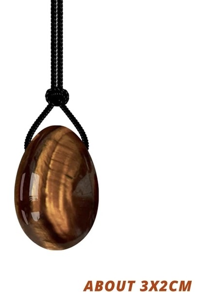 Delinmiş S Doğal Kaplan Gözü Taş Yoni Yumurta Seti Vajinal Sıkma Yoni Yeşim Yumurta Kegel Egzersiz Vajinal Masaj Topları (Yurt Dışından)